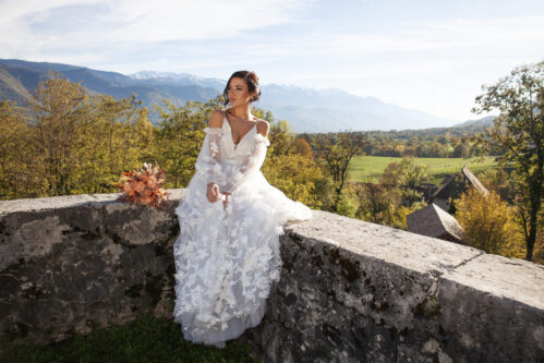 Robe de mariée signe edith creation sur mesure à Grenoble, Isère. Boutique de créateurs
