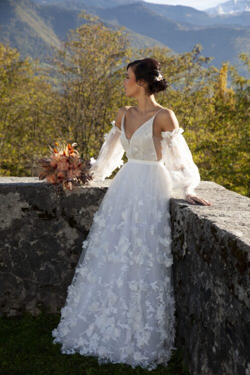 Robe de mariée signe edith creation sur mesure à Grenoble, Isère. Boutique de créateurs