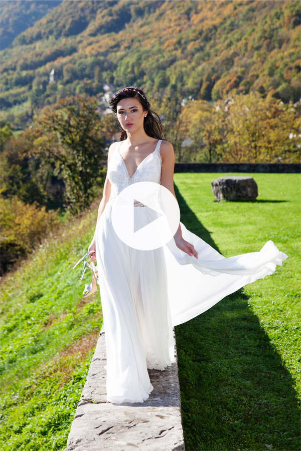 Robe de mariée signe edith creation sur mesure à Grenoble, Isère. Boutique de créateurs