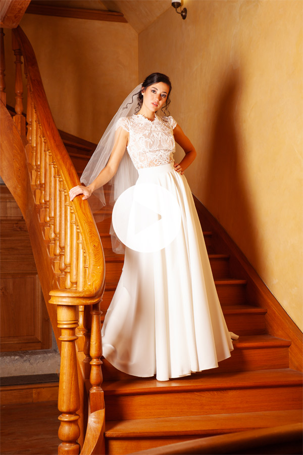 Robe de mariée signe edith creation sur mesure à Grenoble, Isère. Boutique de créateurs